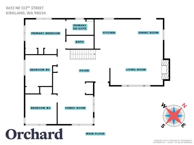 Floorplan of main floor