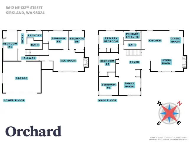Floorplan of both floors