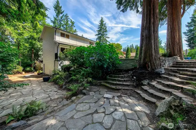 Tons of flagstone paths and patios!