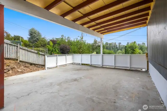 So many possibilities for this outdoor living space!