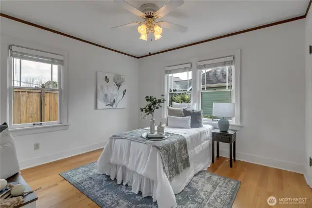 Spacious main floor bedroom makes a great guest room or home office.