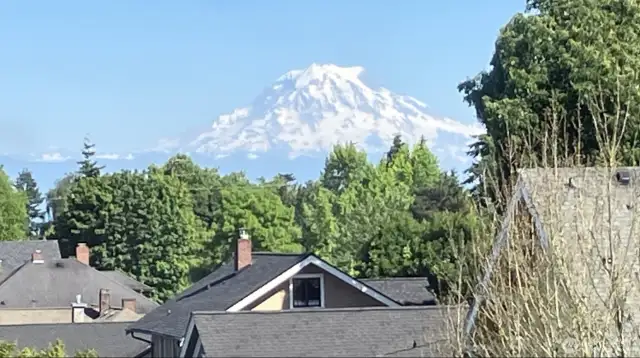 View of Mt Rainer taken by owners from the parlor off the 2nd BR upstairs