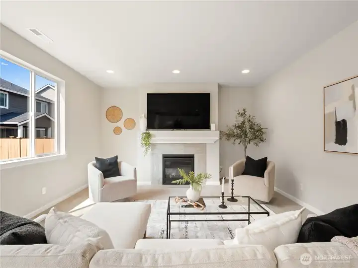 Main level - Living room with open concept