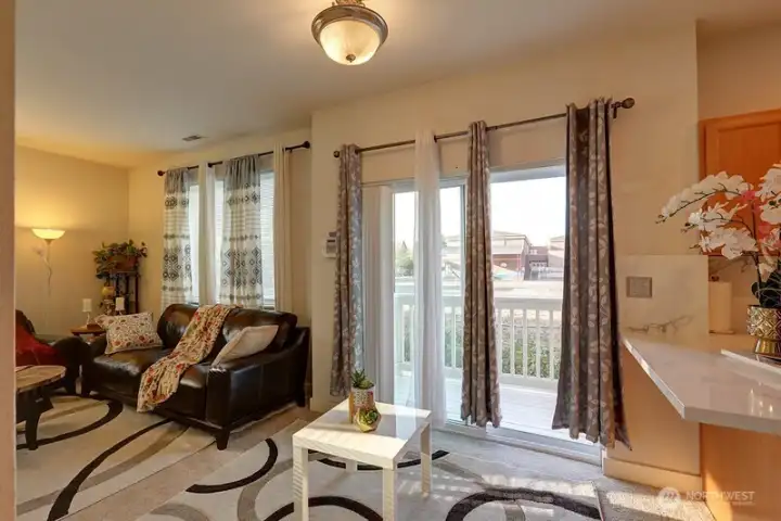 Dining space off kitchen. Also there is room for a couple of bar stools