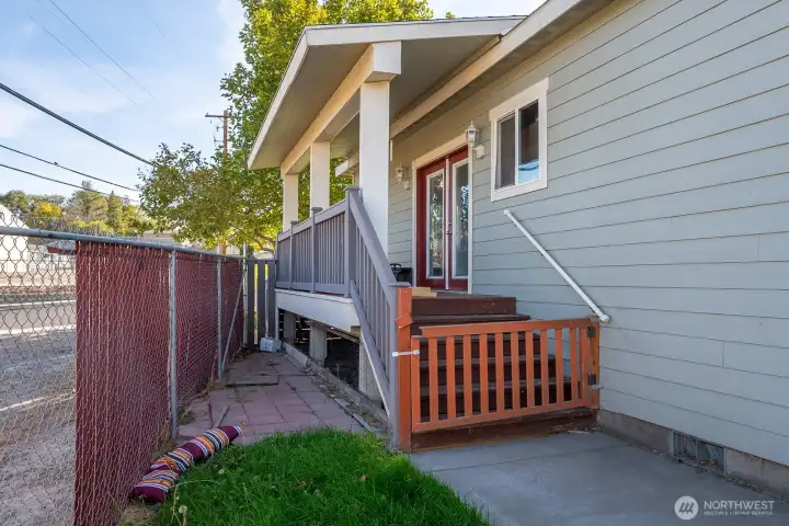 Room for a grill or some chairs on the patio