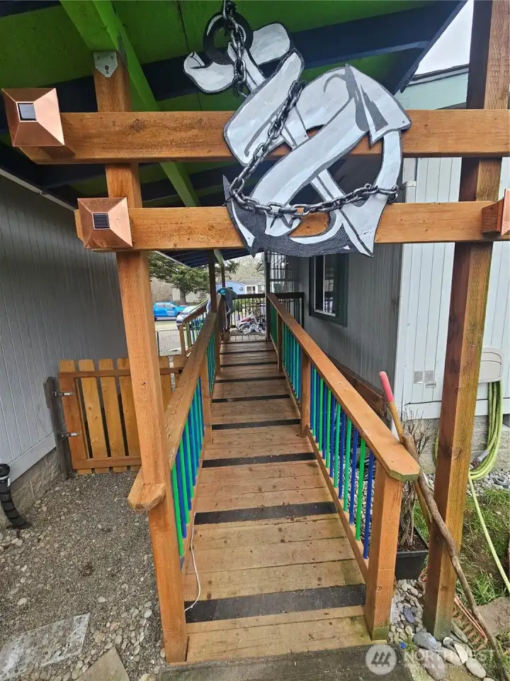 Ramp to the front door.