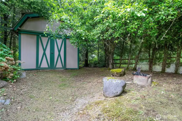 Huge storage shed included!