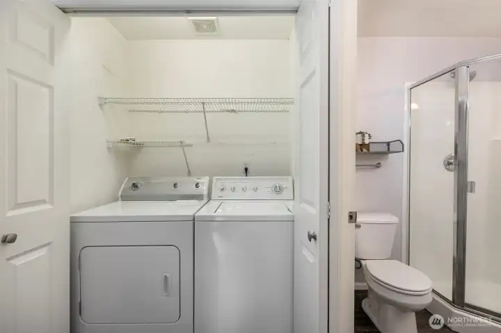 lower level also includes a full size washer & dryer & an updated 3/4 bath