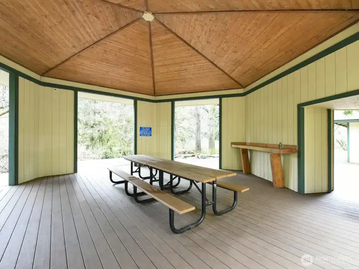 Covered area to enjoy.