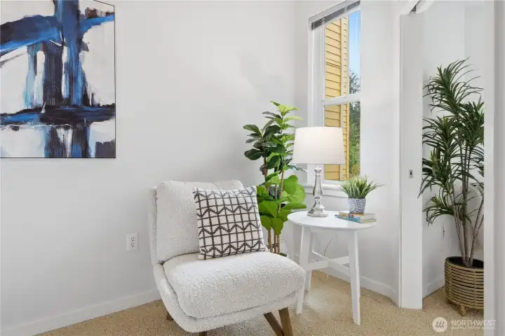 Bedroom detail - next to the balcony window