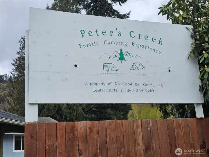 Campground name can be changed to your own.