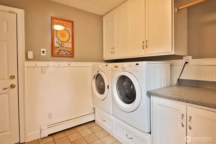 Yes! A Mudroom, a must have for Northwest living. This generously sized room connects the 2 car garage with the kitchen and includes a half bath (just beyond the left edge of this photo. Ceramic tiled entry and plenty of storage). Yes! A Mudroom, a must have for Northwest living. This generously sized room connects the 2 car garage with the kitchen and includes a half bath (just beyond the left edge of this photo. Ceramic tiled entry and plenty of storage).