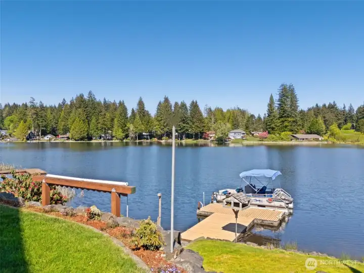 Floating Dock. Grandfathered in on Lake Anderson! Pontoon Boat does not convey.