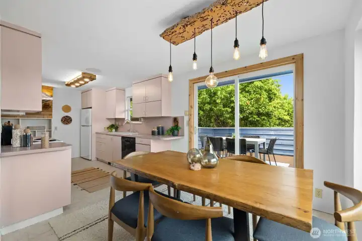Enjoy dining and entertaining with the open concept design.