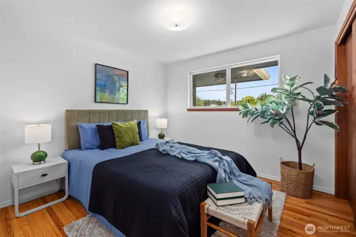 West facing bedroom.