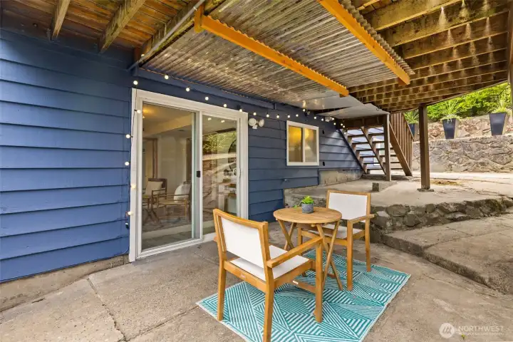 Lower level patio.