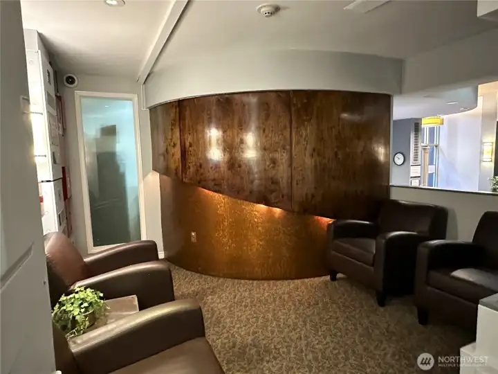Lobby Lounge outside of Game Room and Large Lounge Room.