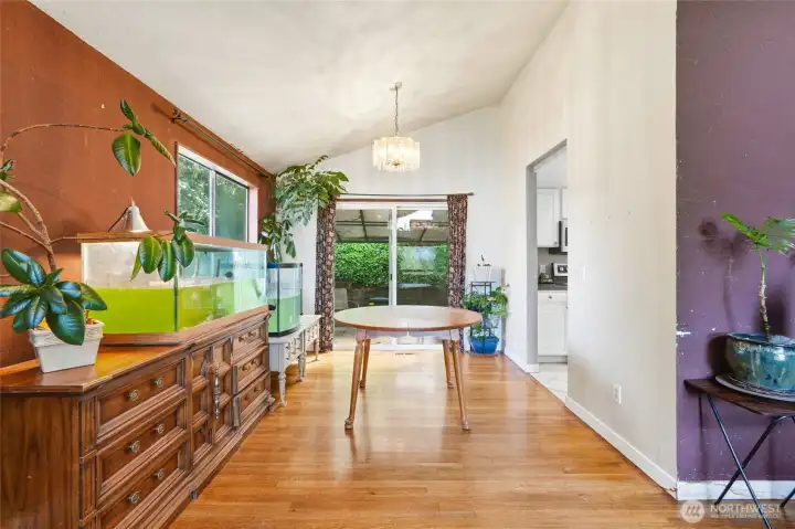 Patio entrance off dining room