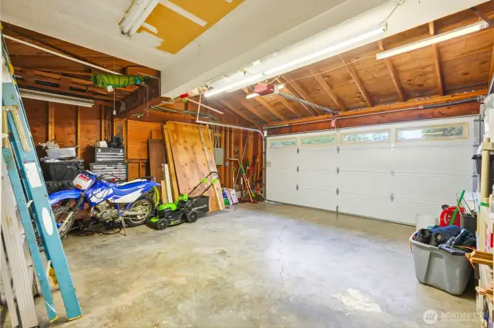 Ample sized double garage