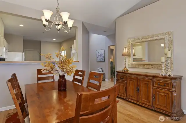 Large Dining Area adjacent to kitchen pass through