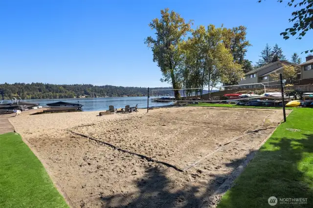 The private community volleyball court is the ideal spot to bring friends and neighbors together for fun and friendly competition.