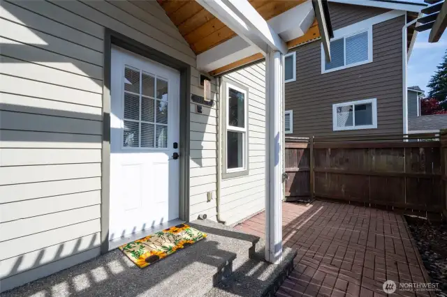 This is the patio off the alley.