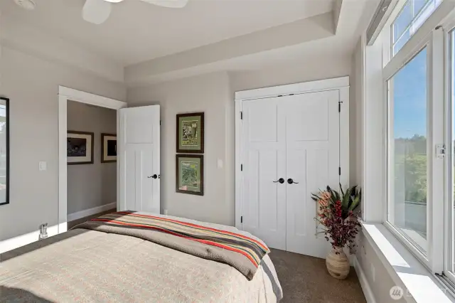Different view of guest bedroom on the main level.