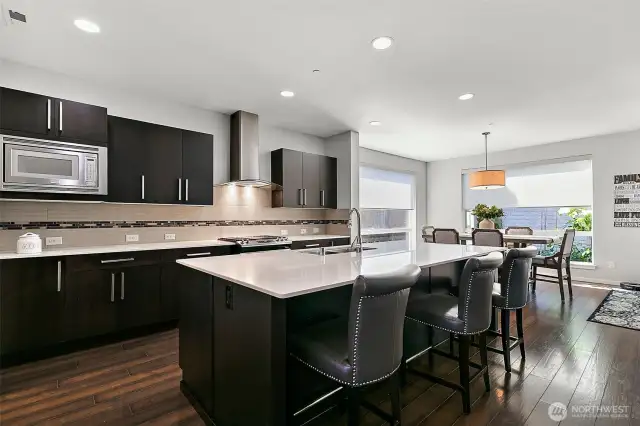 Chef's kitchen with plenty of room for entertaining.