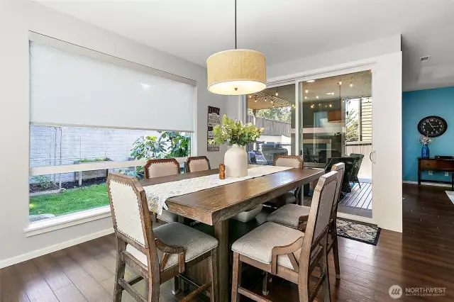 Dining Area overlooking your backyard.