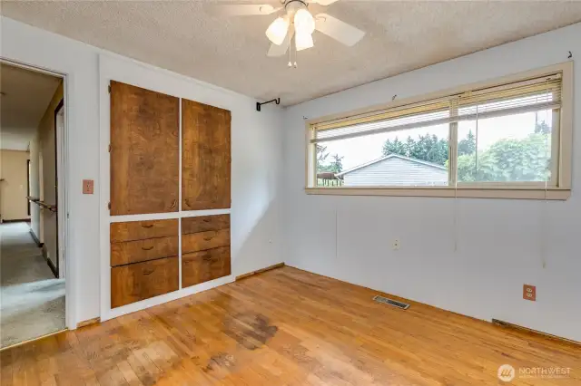 Second bedroom has built-in wardrobe