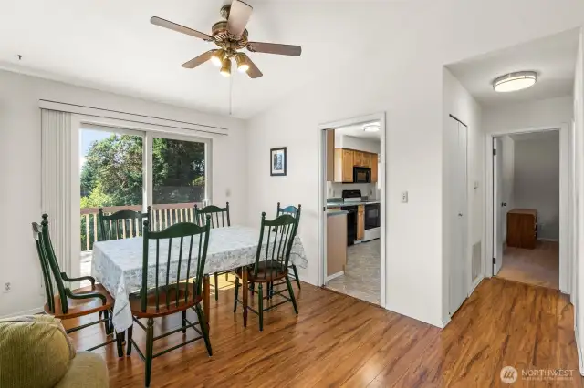 Sunny Deck Access from Dining Area