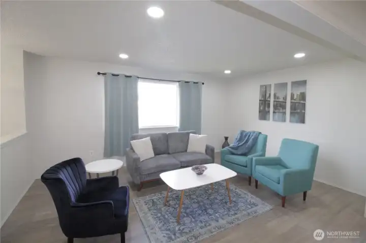 Natural light in the living room.