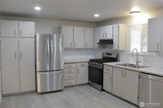 Remodeled kitchen.