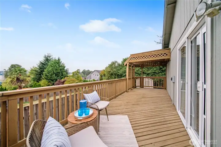 Deck with Pergola Wired for a Hot Tub