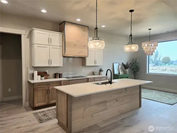 Large island with oversized pendants