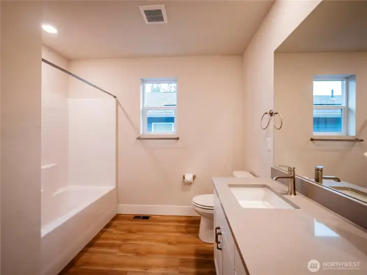 UPSTAIRS MAIN BATH...QUARTZ COUNTER TOP...