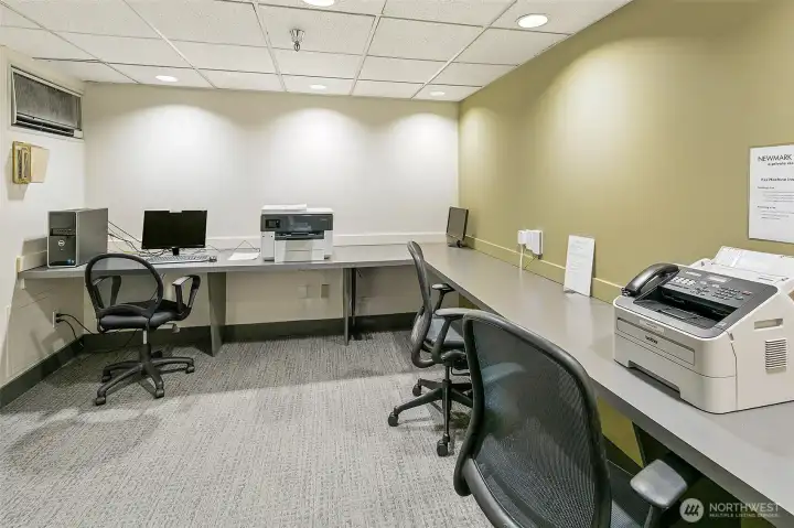 5th floor amenties include business center