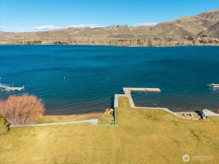 Community lawn and dock