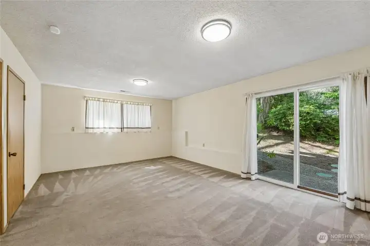 Slider leading out to back yard.