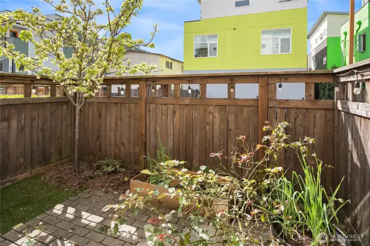 Private back patio.