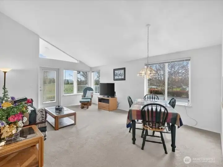 The floor plan is open and there is a lot of room in this living room and formal dining area. The floor plan is open and there is a lot of room in this living room and formal dining area.