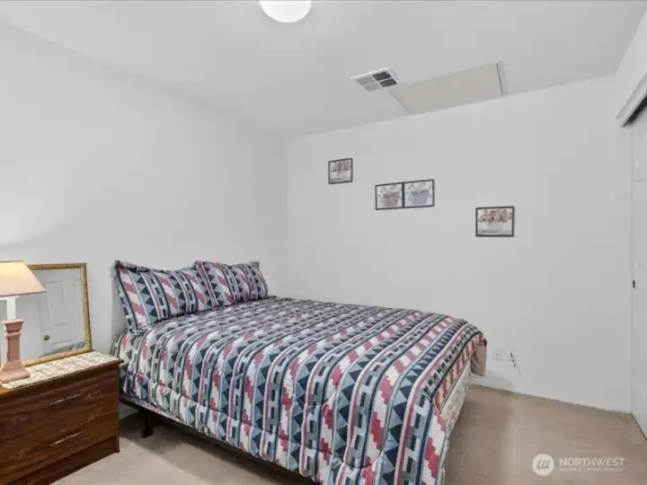 The second bedroom is quite spacious and is privately situated adjacent to a full bath. The second bedroom is quite spacious and is privately situated adjacent to a full bath.