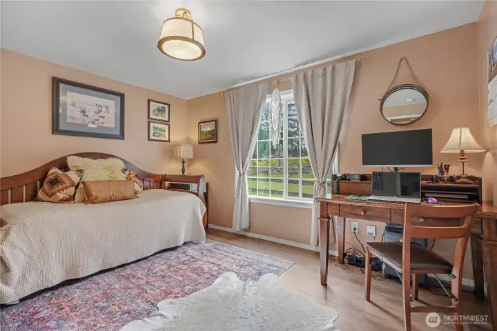 Bedroom #4. You will note lovely light fixtures, different in each bedroom.