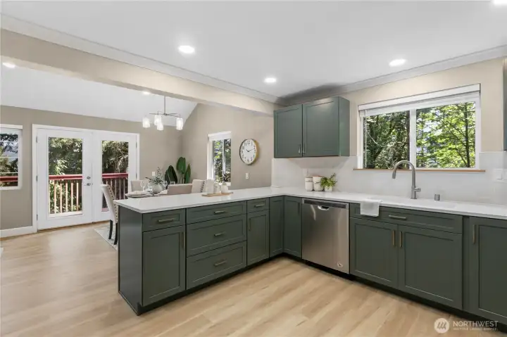 Bright and updated kitchen designed for both everyday living and entertaining.