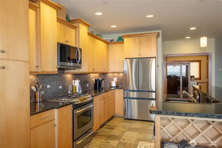 Lots of storage and counter space. Under counter lighting.