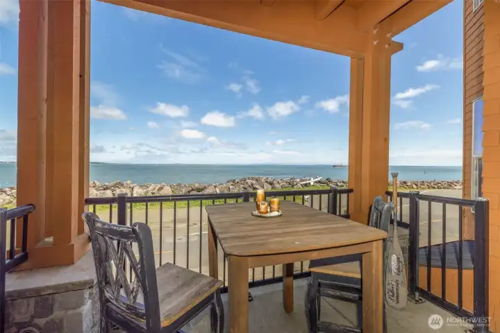 View from the private patio
