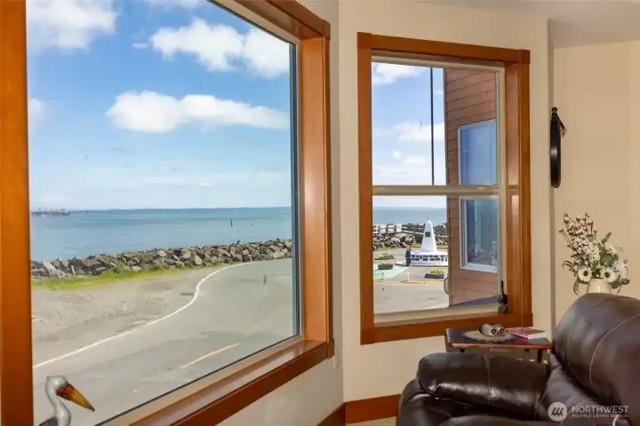 View of the Fisherman's' Monument from the picture windows