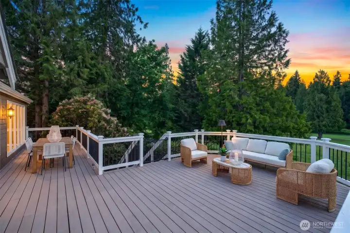 Enjoy peaceful views and serene surroundings on expensive deck. rolling greeneries, the tranquil setting, your paradise awaits!