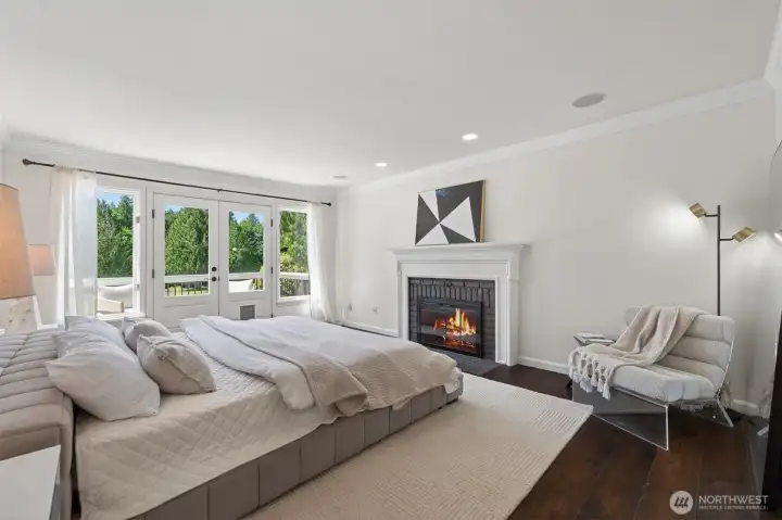 Luxurious main-level primary retreat.
