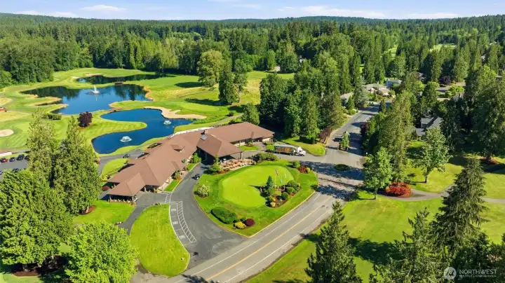 Aerial of the golf course.